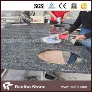 Stardand Silver Pearl Double Sinks Granite Kitchen Countertops