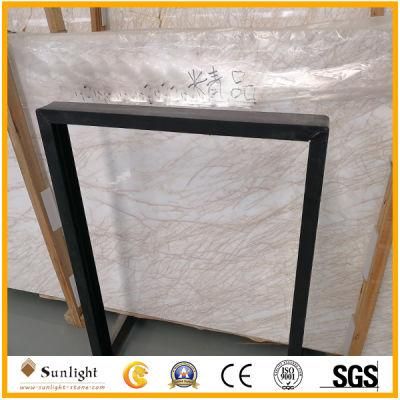 White Marble with Golden Lines Slabs, Golden Spider Marble