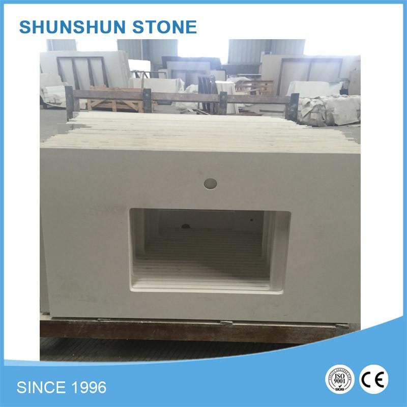 Hot Sell White / Pink Quartz Stone Countertops for Sale