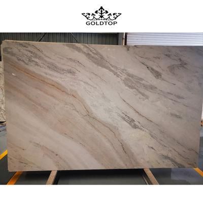 Golden White Marble Polished/Honed Slab for Bathroom/Flooring Tile/Interior Decoration