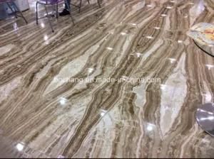 Brown Wooden Onyx Marble Travertine for Flooring Tile