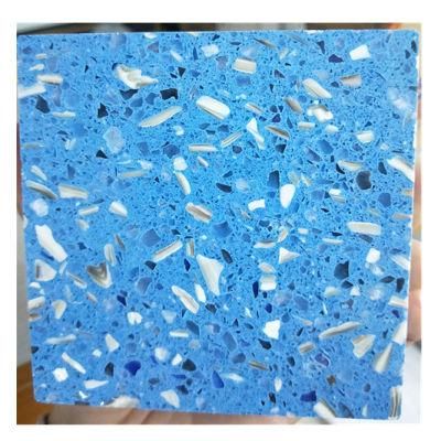 Artificial Stone Blue Terrazzo Home Decoration Wall Stone Interior Bathroom Flooring Tile