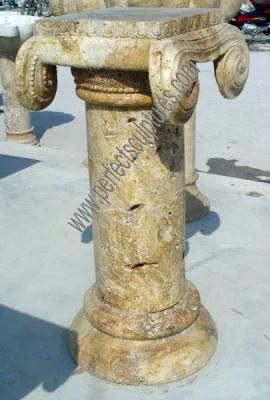 Hand Carved Antique Stone Pillar for House (QCM216)
