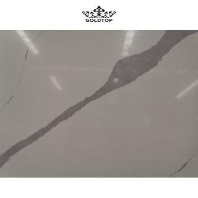 Expert Polished/Honed/Leather Finish Calacatta Stone Slabs/Tiles Artificial Quartz for Kitchen/Bathroom Table Tops