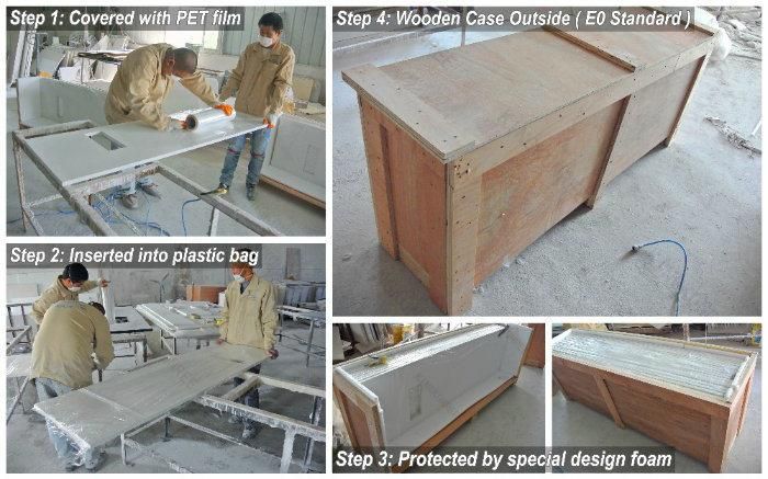 12mm Solid Surface Acrylic/Polyester Stone Countertop for Bathroom