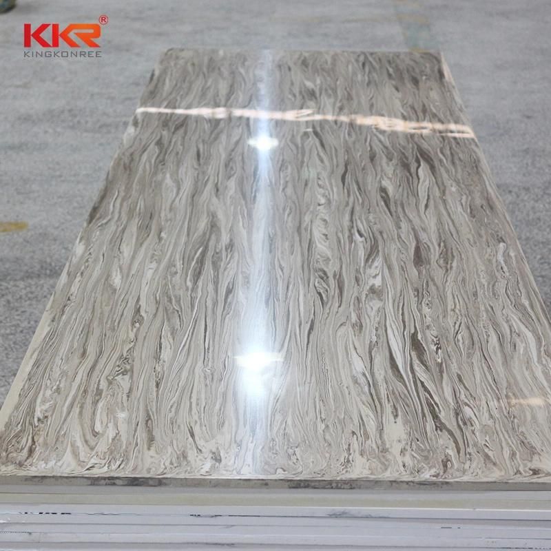 Textured Veining Pattern Natural Wood Grain Artificial Stone Solid Surface Acrylic Marble Sheet