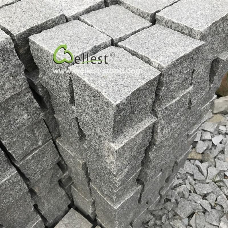 Natural Stone Paving Yellow Granite Block Paver Setts