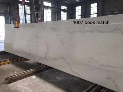 Linyi White Artificial Quartz Stone for Countertop with CE FSC Certificate