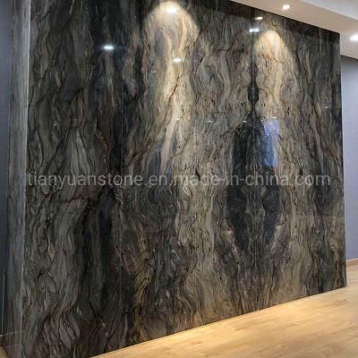 Multicolor Quartzite Natural Stone Silk Road Granite Tiles Wall Feature