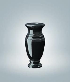 Factory Direct Black Granite Tombstone Monument Vase for Russian Market