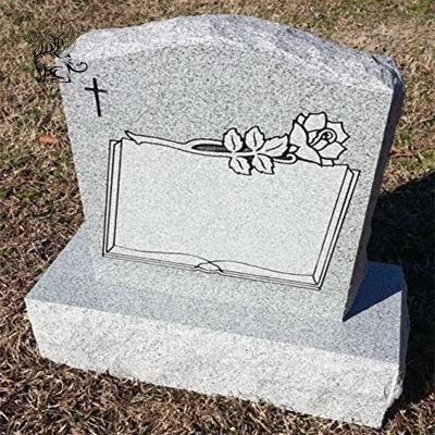 Customized Simple Style Granite/Marble Tombstone with Hand-Carved Painting MTB-02