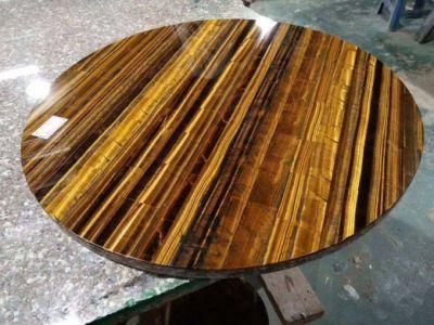 Best/Price Yellow Tiger Eye China Natural Gemstone/Precious Slabs/Tiles Round Table/Top