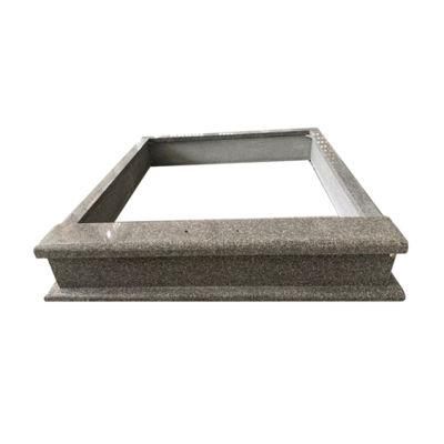 G664 Misty Brown Granite Double Monument Tombstone Polished