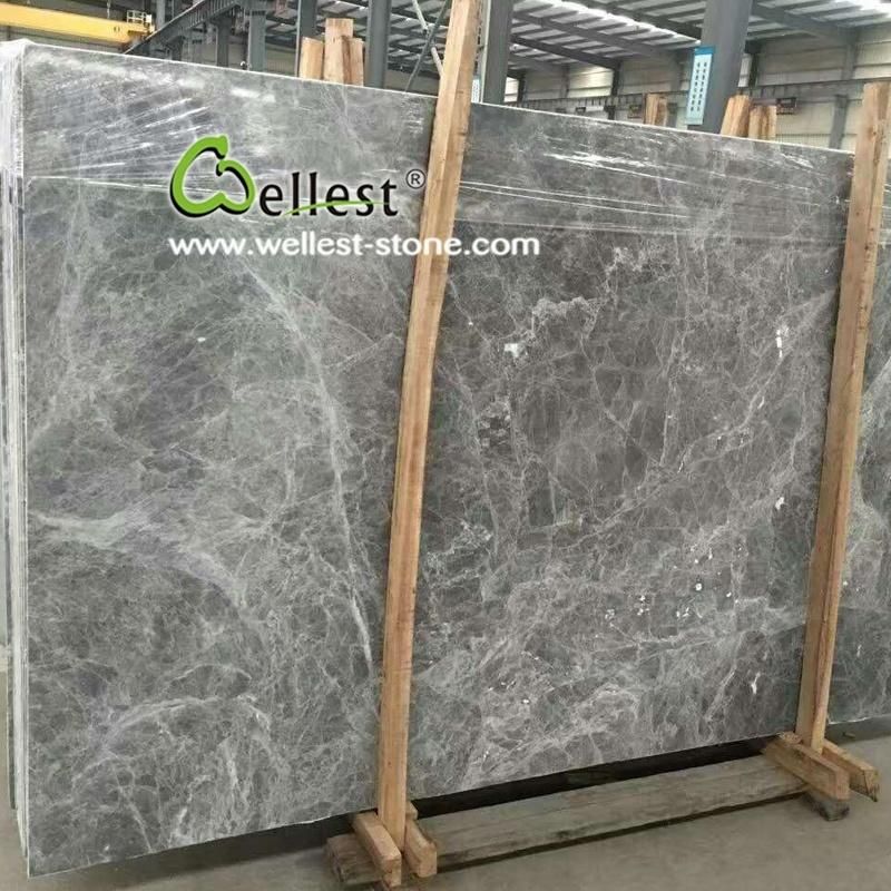 Silver Mink/ Silver Ermine, Silver Ermine Marble, Silver Marten Grey Marble Tiles & Slabs