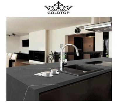 Gray Temper Polished/Honed/Leather Finish Calacatta Stone Slabs/Tiles Artificial Quartz for Kitchen/Bathroom Counter Tops
