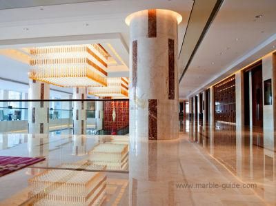 Natural Polished Sofitel Gold Marble Tiles for Flooring/Staircase/Column/Hotel Projects