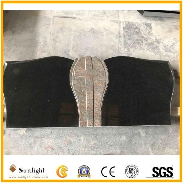 Natural Stone White/Green/Grey/Red/Black Granite/Marble Headstone for Cremetery Garden