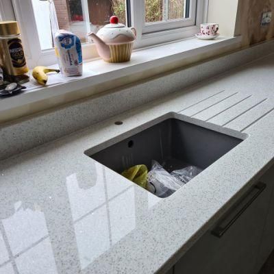 Sparkle Star Galaxy Grey White Black Mirror Colors Quartz Countertop with NSF Certification