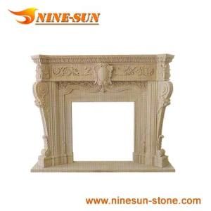 Carved Fireplace &amp; Marble Carving Fireplace (YXFP-035)