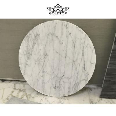Wholesale Prefab Carrara White Marble Stone Countertop Table Top for Kitchen/Bathroom Vanity Top/Coffee/Dining/Side Table Top/Hotel