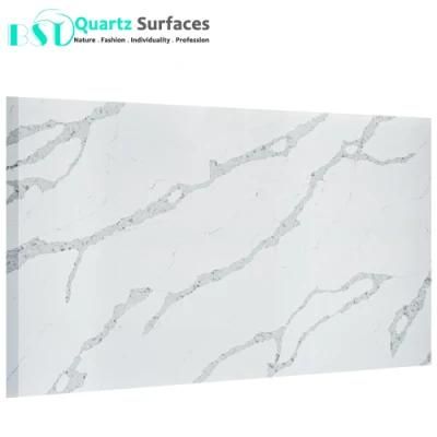 Snow White Body Calcutta Quartz Stone Slabs
