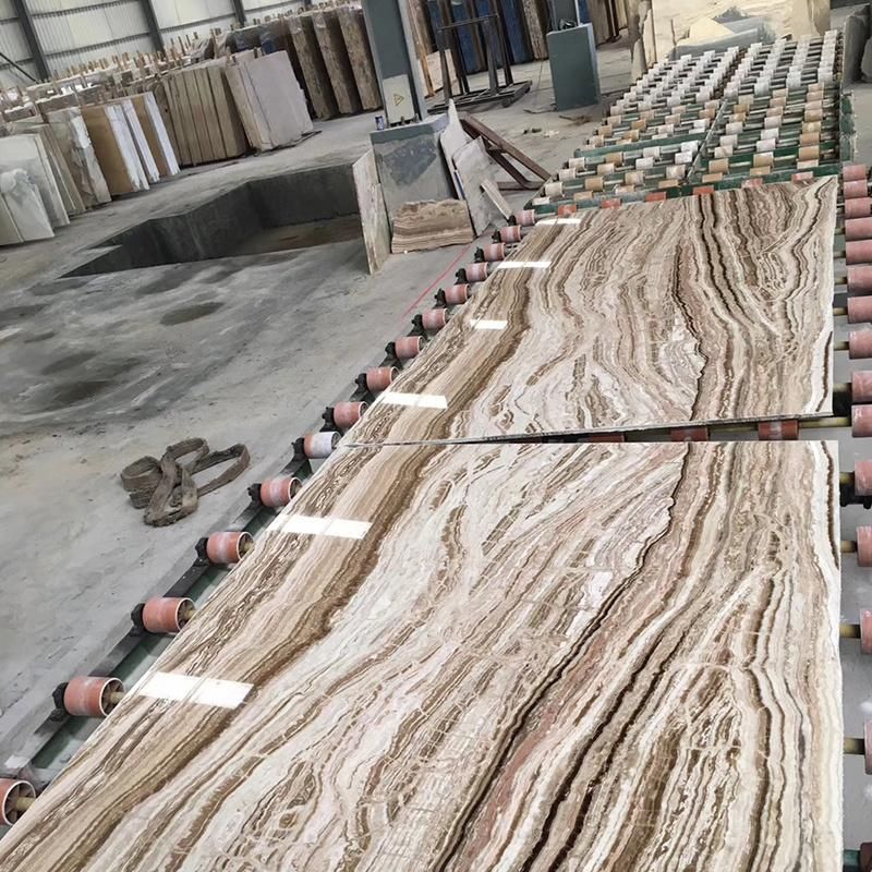 Luxury Natural Stone Brown Veins Onyx Slabs for Floor, Wall Tiles, Countertops