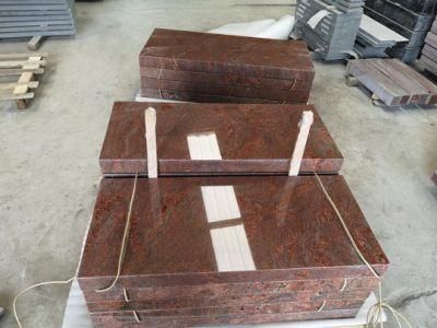 Beautiful Red Granite Tombstone Monument Flower Bed for Selling