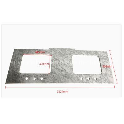 White Marble Arabescato Slab Stone Countertop Vanity Top for Kitchen/Backsplash/Bathroom
