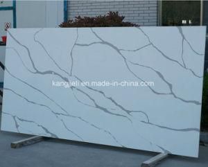 Kzs611 Calacatta Quartz Stone for Kitchen Cabinet Countertops