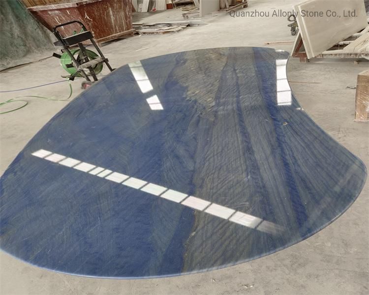 Blue Azul Dream Sapphire Stone Coffee Table Luxury Granite Table Top