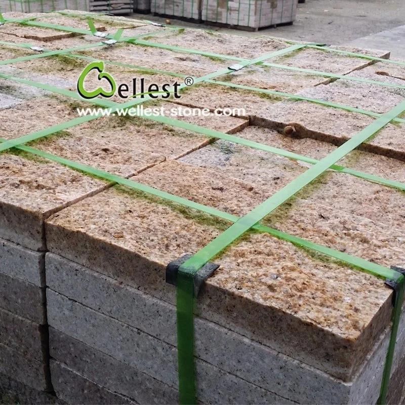 Split Face G682 Yellow Granite Mushroom Stone for Outdoor Landscaping Decoration