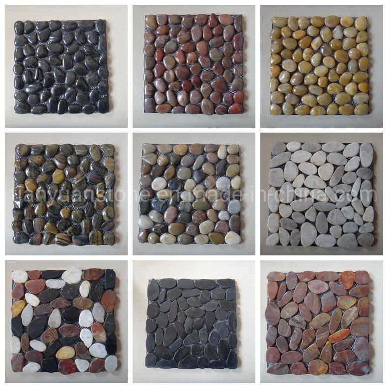 Natural Pebble Stone Landscape Stone Black River Pebbles Stone Floor Tile