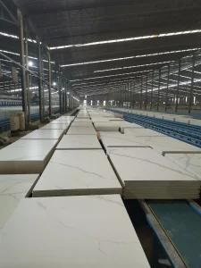 Artificial Sintered Stone Slab Dragon Snow Mountain Honed 9mm Thin for Background Wall, Furniture Top