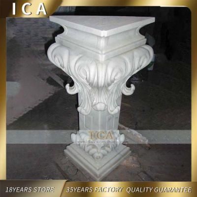 White Marble Stone Column Home Decoration Pillar