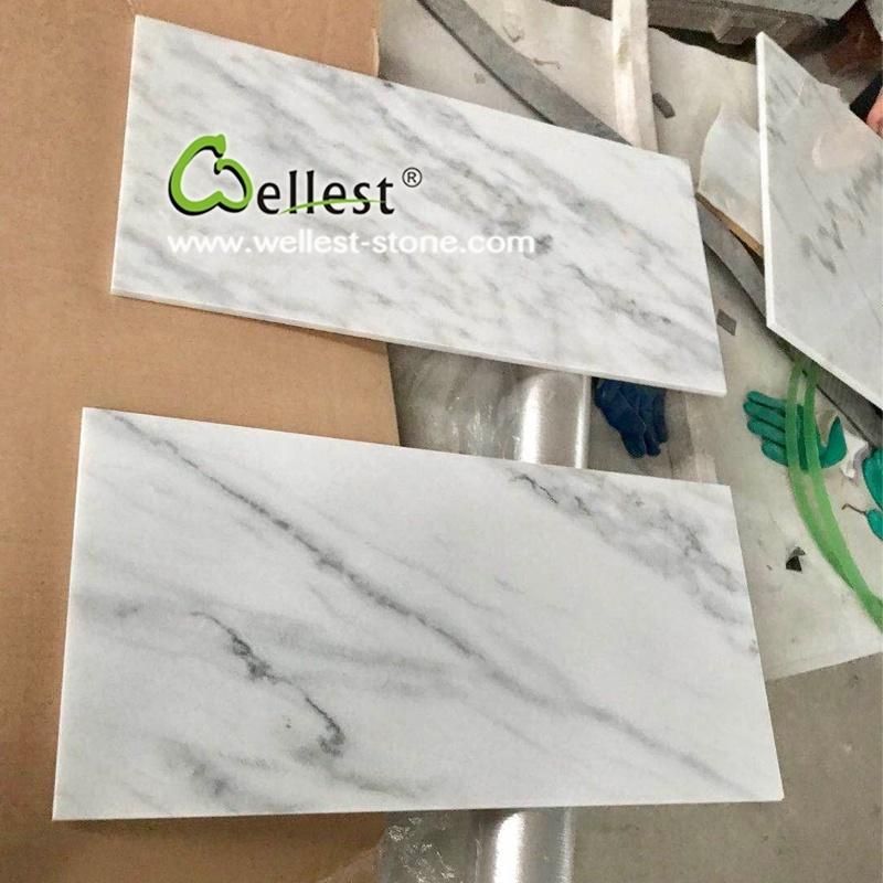 High Grade White Stone Marble Tile for Hotel Kitchen/Bathroom/Wall/Floor