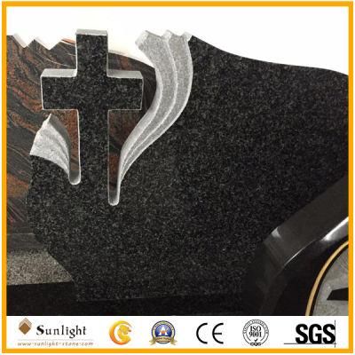 Himalaya Blue Granite Cross Headstone for Memorial