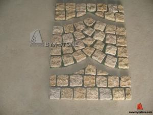 Yellow Granite Tumbled Stone Cube Cobble for Garden