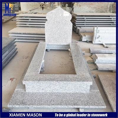 Low Price Muslim Style G603 Grey Granite Kerb Tombstone