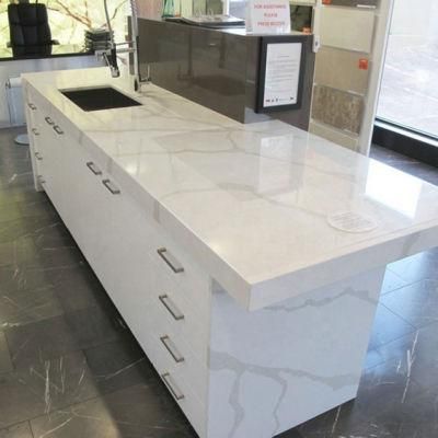 Beautiful Calacatta Artificial Quartz Stone for Kitchen Countertop and Table Top