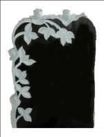 Carved Flowers Chinese Granite Blue Pearl Headstone Monument