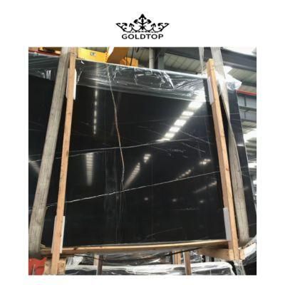 The Highest Grade Polished/Honed Surface Natural Stone Floor Tiles St Laurent Black Marble for Hotel