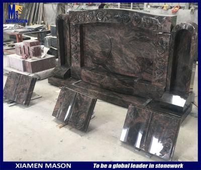 Large European Styles Polished Aurora Granite Tombstones