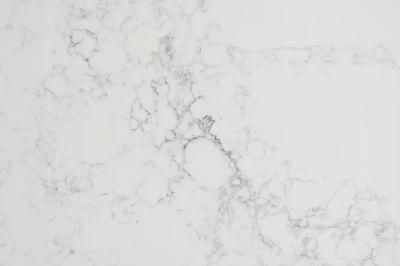 High Hardness Kitchen Top White Quartz Stone Countertops with Grey Veins