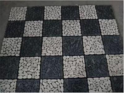 Machine Pebble/River Polished Pebbles for Landscaping Natural Pebble on Mesh, Pebble Tiles