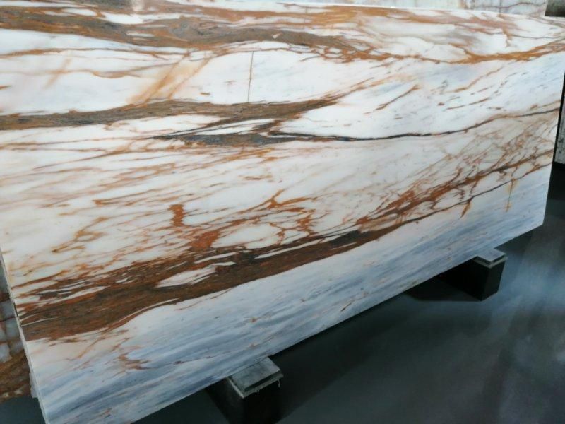 Calacatta Brown Marble Stone for Slabs/Home Decoration/Wall Tiles/Flooring/Bathroom/Floor File/Countertop/Table Top