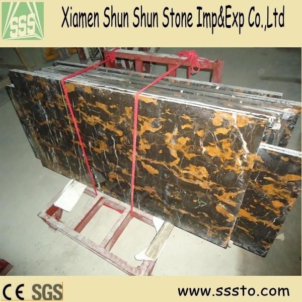 Black and Gold Protoro Gold Marble Slabs