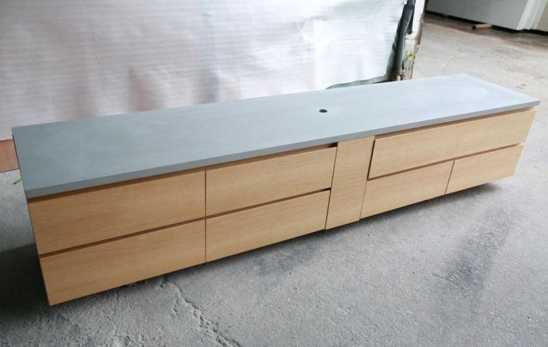 Kkr Seamless Joint Bathroom Vanities in Solid Surface Sink Basins Vanities