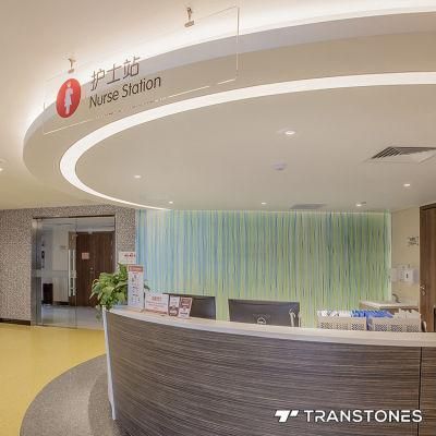 Translucent Interior Decorated Light Green Acrylic Hospital Wall Sheet