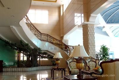 White House Beige Marble for Hotel/Projects/Staircase/Flooring/Wall/Floor Tiles Design Pictures