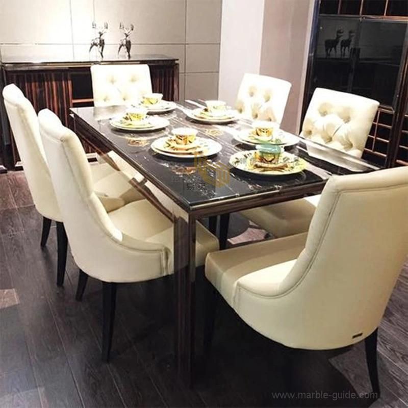 Polished Silver Dragon Black Marble Slab for Worktop/Dining Table Top/Tea Table
